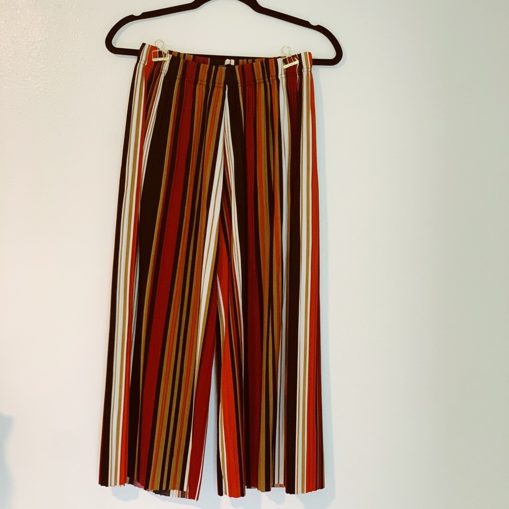 Stripped ankle dress pants